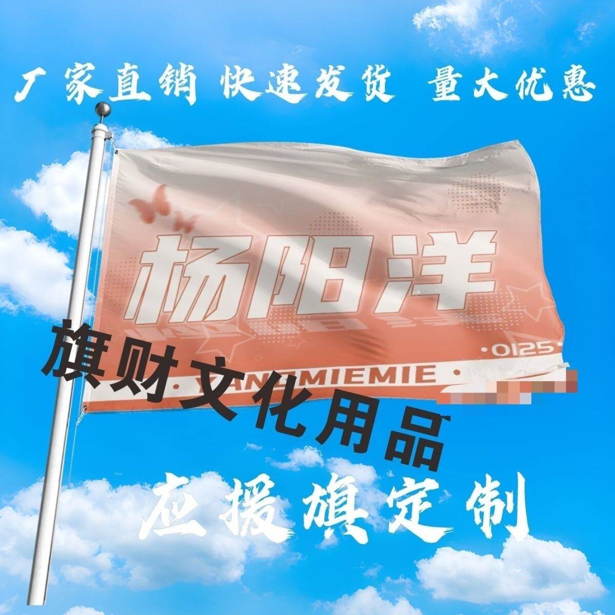 杨阳洋应援大旗明星组合手持大旗户外音乐节演唱会大旗定制周边