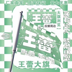 王蕾大旗明星演唱会王蕾应援旗户外音乐节应援旗定制