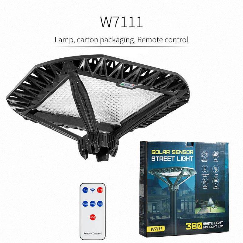 跨境太阳能灯户外庭院灯人体感应一体式户外小区道路灯飞碟景观灯