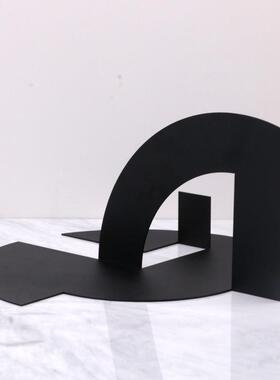 简约现代黑色金属创意折纸艺术几何摆件 样板客厅售楼处桌面装饰