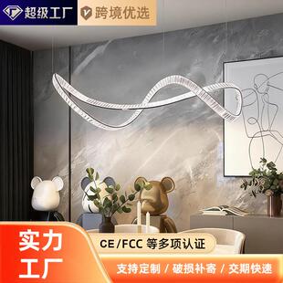 意式极简高端餐厅吊灯后现代创意轻奢餐桌吧台饭厅设计师水晶灯