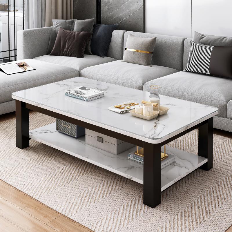 客厅意式极简玻璃茶几阳台家用小户型简约小桌子可移动多功能茶台