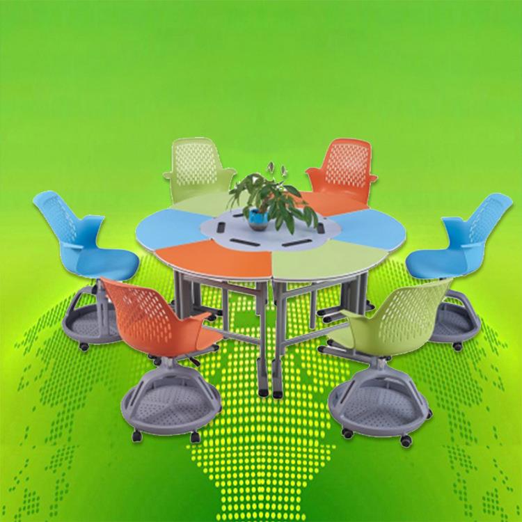 学生课桌椅广西拼接桌山西组合可移动智慧教室桌海南学校午睡桌椅