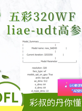[五彩神丹]320WF liae-udt高参DFL预训练模型底丹