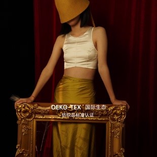 GUAGUALADY新款6A级桑蚕丝内衣法式文胸可外穿无钢圈秋冬护胃美背