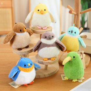 可爱会叫小鸟挂件毛绒玩具鸟精灵创意燕子鹦鹉几维鸟儿童生日礼物