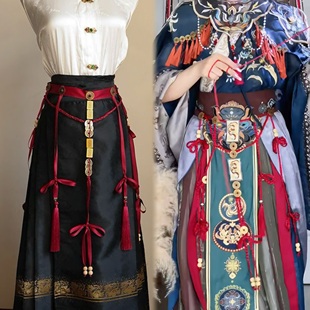 中式傩戏配饰无性别COS道诡异仙李火旺铜钱禁步腰链民族风腰链