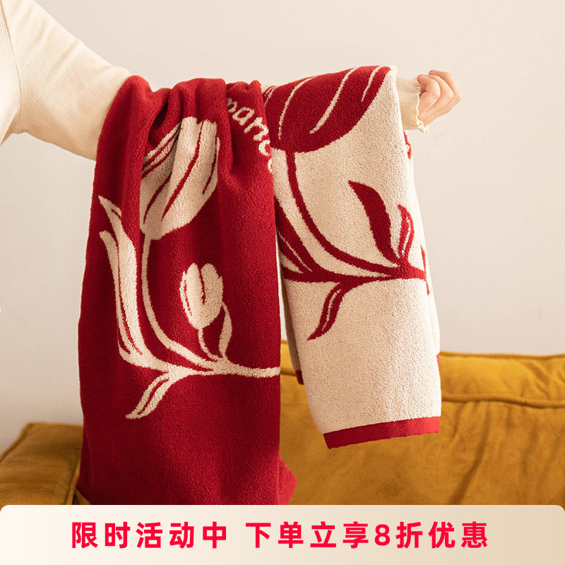 复古白色郁金香毛巾洗脸纯棉家用洗脸巾新款女柔软吸全棉不易掉毛