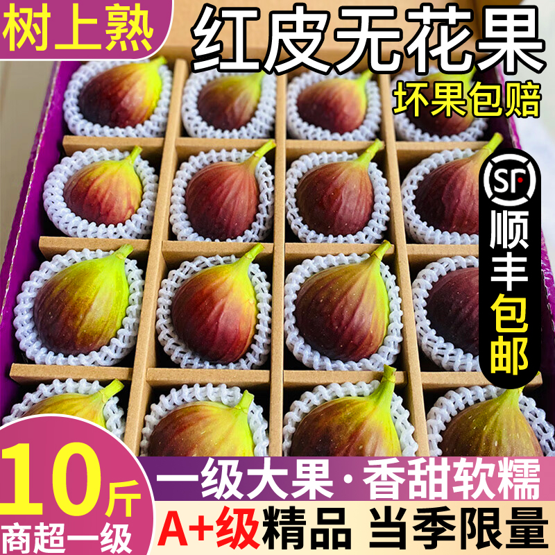 【顺丰】无花果鲜果新鲜5斤孕妇水果应季大果青红皮鲜果整箱威海3