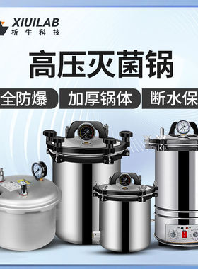 高压蒸汽灭菌锅实验室不锈钢手提式消毒锅小型数显医用全自动其他