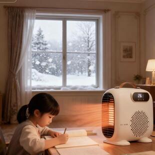 暖风机桌下吹脚新款取暖器暖风机家用电热风机暖脚烤火炉小太阳办