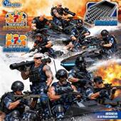 三角洲人仔军事三角洲积木儿童益智拼装 玩具三角洲特警救援全关节