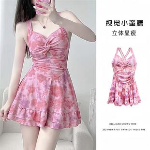 泡温泉专用衣服泳衣女2025新款 高级感女孩遮肉聚拢遮肚显瘦保守连