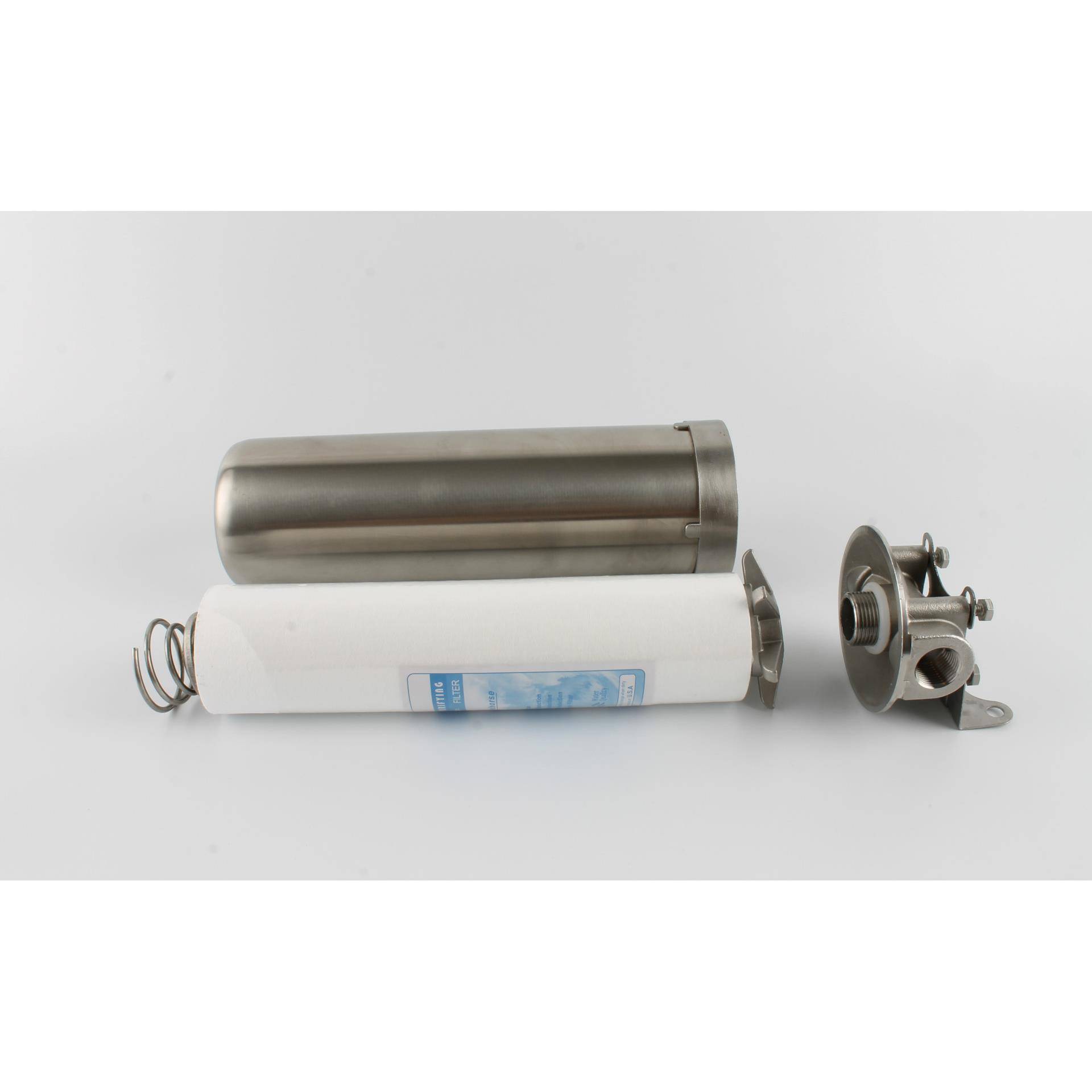 不HF-SSC5锈钢滤01寸瓶单芯过器，管道过滤器，废滤水污水处理过