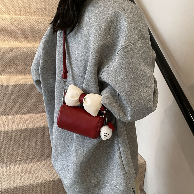 可爱时尚蝴蝶结迷你小包包女2025秋冬新款洋气高级单肩斜挎手拎包