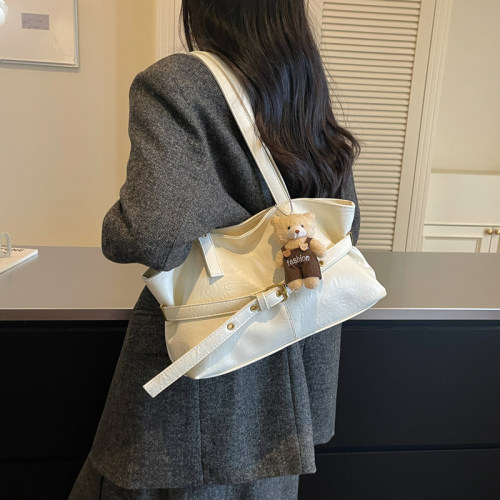 洋气轻奢高级感麂皮包包女2026新款复古简约流行风单肩手拎腋下包