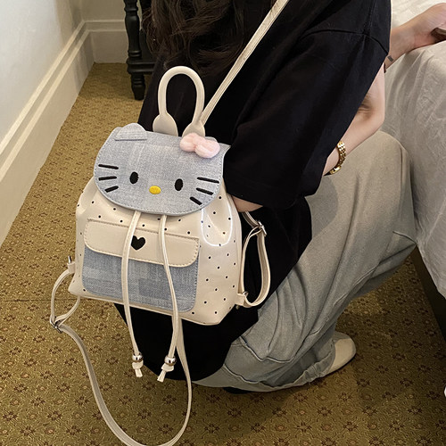 可爱卡通Hellokitti迷你包包女2026新款潮流时尚儿童送礼物双肩包