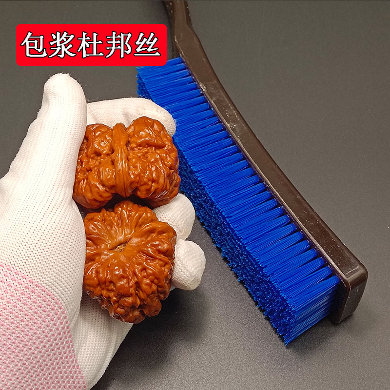速发超蓝号硬马鬃文玩刷子特号红猪鬃毛刷大大大色杜邦丝刷金刚核
