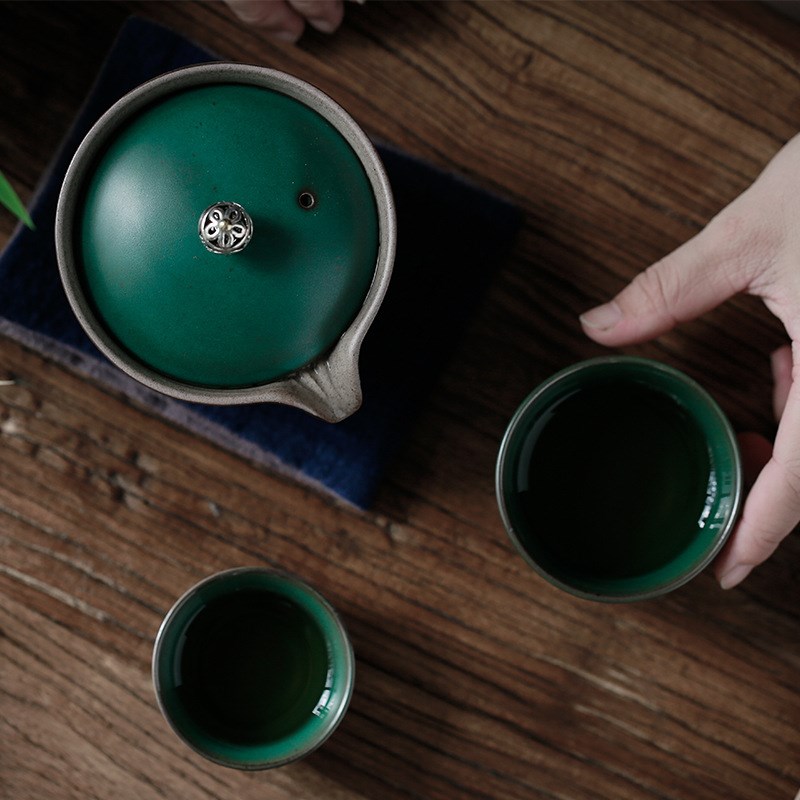速发功夫茶具快旅杯一壶二杯中式便客携行茶具套装简约泡茶器