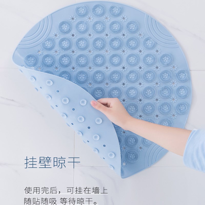 速发P盘摩圆形浴室老人防滑垫家用房疏水速干吸V地垫按C脚垫