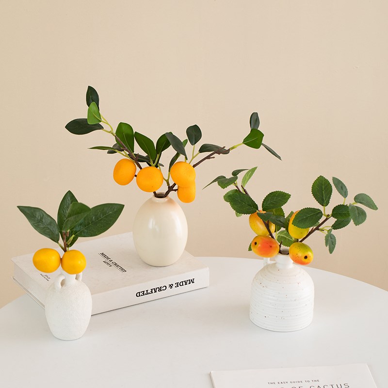 速发摆约桌意水果树枝绿植家居客厅创面餐桌花艺套餐插花装饰简件