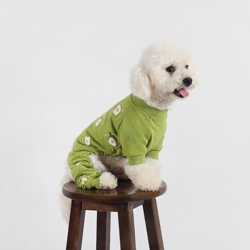 速发法爱衣冬秋服装雪纳瑞巴哥可斗牛犬小型犬四脚连体衣毛圈