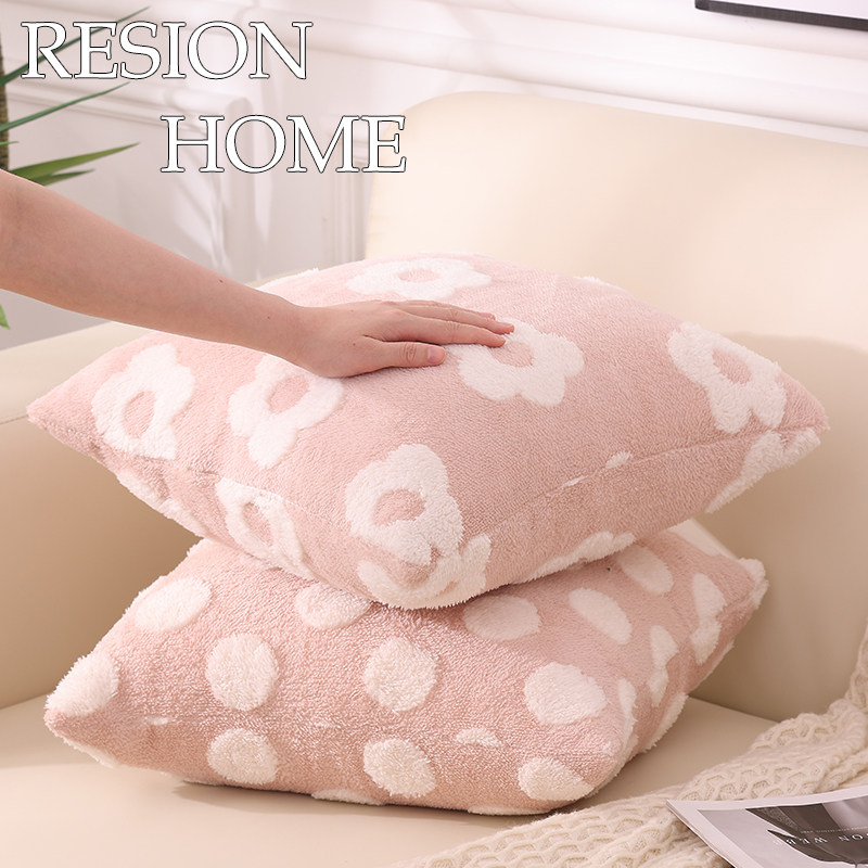 双面毛绒抱枕可爱粉色沙发客厅靠垫套卧室床头靠枕套不含芯轻奢,居家布艺,靠垫/抱枕,淘宝优惠券,粉丝福利购,淘宝优惠卷
