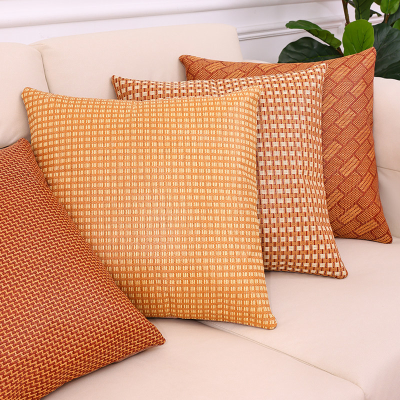 凉席抱枕套2025夏季新款沙发客厅藤席靠枕套不含芯夏天靠背垫套