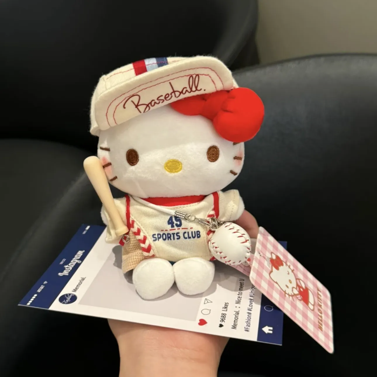 正版棒球HelloKitty包包挂件
