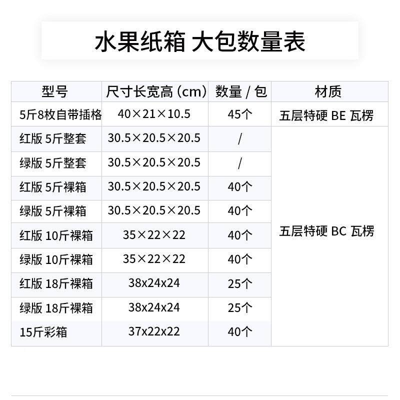 苹果箱包RNL苹纸果箱水果箱纸箱礼品盒装水果包装彩箱印纸箱纸箱