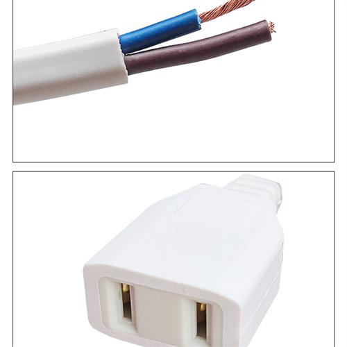 AC母头2孔电源母插头带线监控防水盒两脚公母插头220v电源延长线