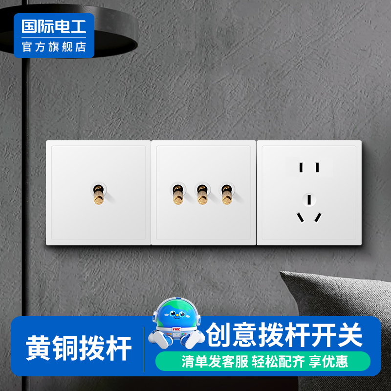 国际电工官方正品复古拨杆开关