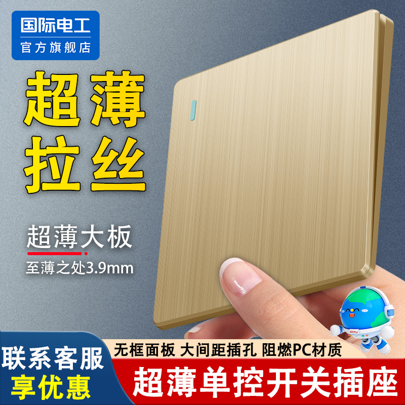 国际电工86型开关插座面板单控