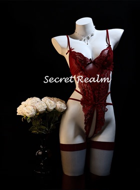 秘境「甜心教主」性感睡衣复古红色氛围感纯欲风吊带蕾丝qqny