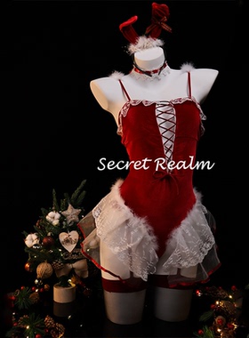 秘境「圣诞公主」圣诞节cos制服兔女郎性感睡裙女仆纯欲内衣qqny