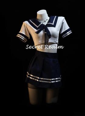 秘境「白梨月」性感睡裙学生水手服JK制服cos纯欲可爱超短裙qqny