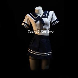 秘境「白梨月」性感睡裙学生水手服JK制服cos纯欲可爱超短裙qqny