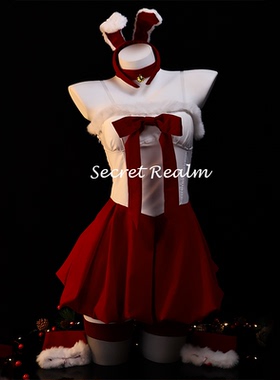 秘境「圣诞兔姬」圣诞节兔女郎cos制服装吊带性感睡裙纯欲风qqny