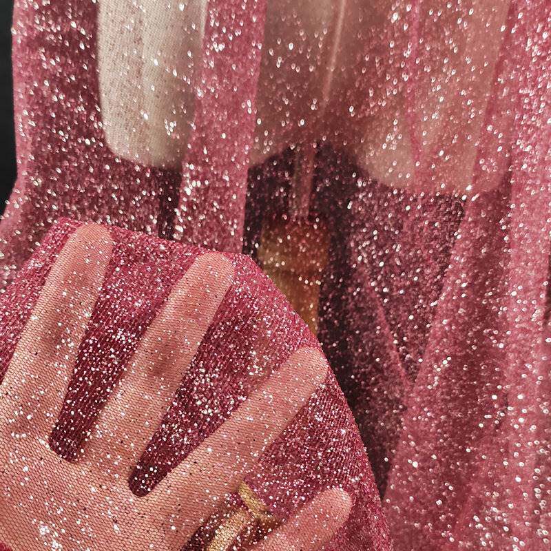 金色白色香槟色烫金喷银网纱婚庆场景背景布婚纱头纱礼服软网面料