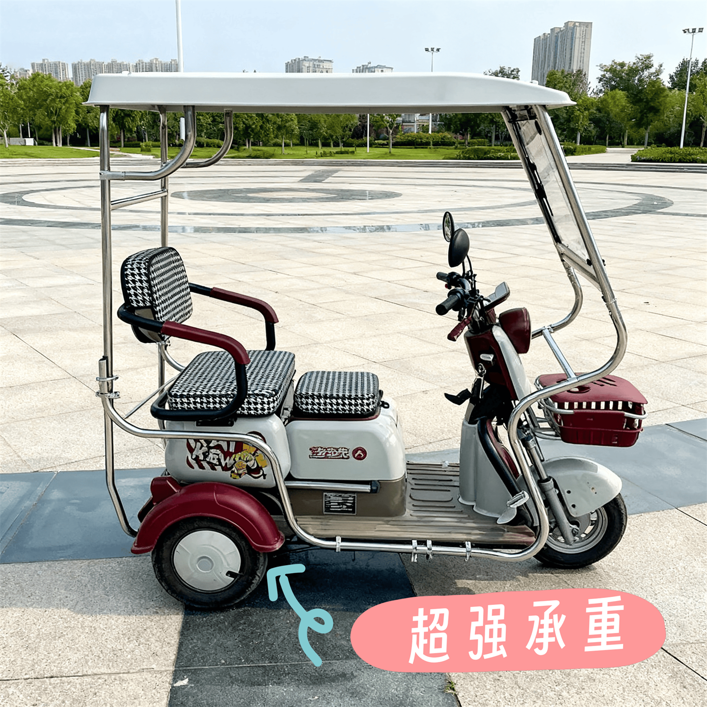 电动三轮车小巴士全封闭式雨帘加厚加粗超强承重不锈钢框架双层帘