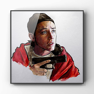 无耻之徒周边卡尔装饰画美剧海报卧室客厅高级感手绘挂画轻奢床头