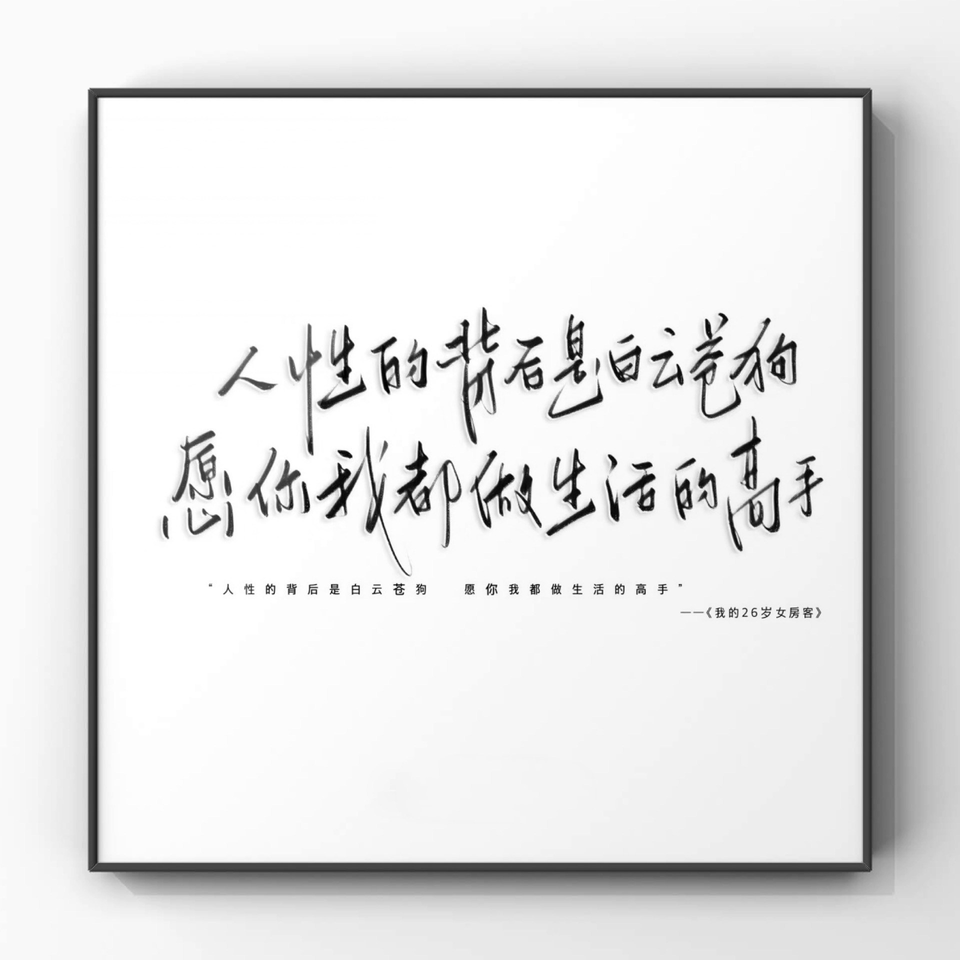 我的26岁女房客周边装饰画