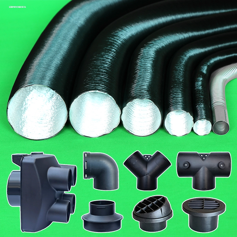 驻车加热器铝箔管出风管柴暖柴油暖风机出气管一体机配件加厚风管