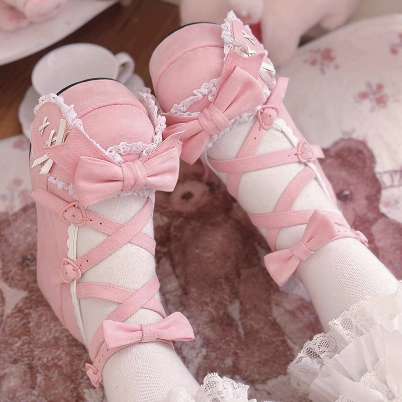 梅露露Lolita鞋洛丽塔鞋小皮鞋JK配裙子公主风可爱圆头辣妹鞋女鞋