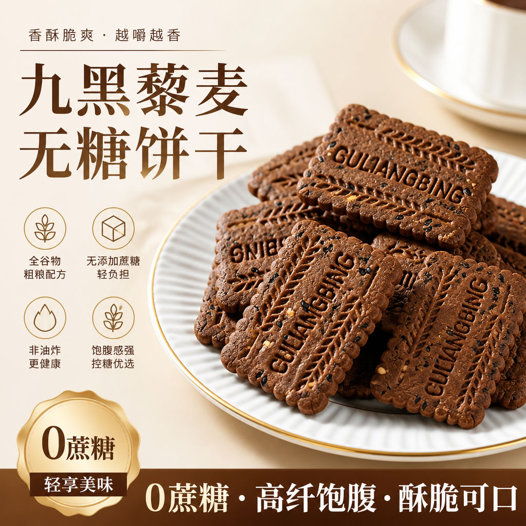 300万糖友推荐是的九黑无糖饼干
