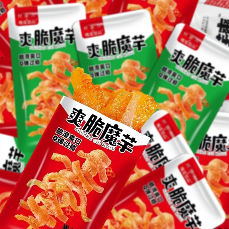 魔芋爽即食素毛肚丝香辣麻辣泡椒味素肉零食小吃休闲食品整箱批发