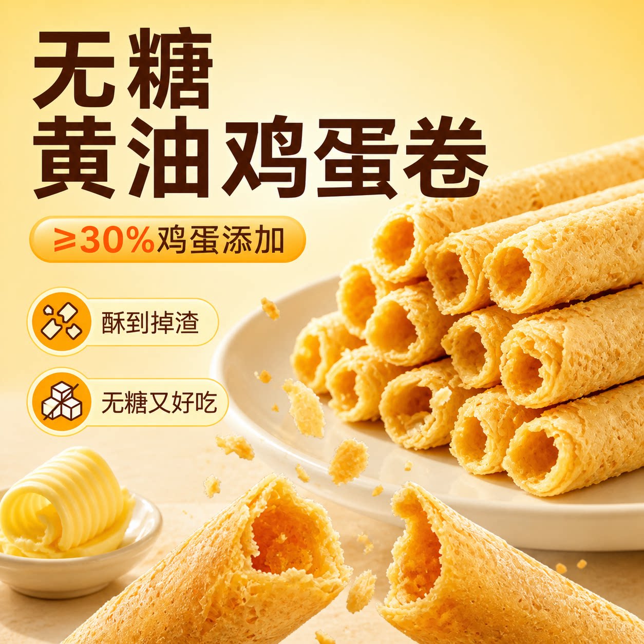 累计卖出超1亿根无糖黄油鸡蛋卷
