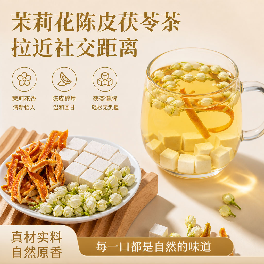 复购率超98%茉莉花陈皮茯苓茶