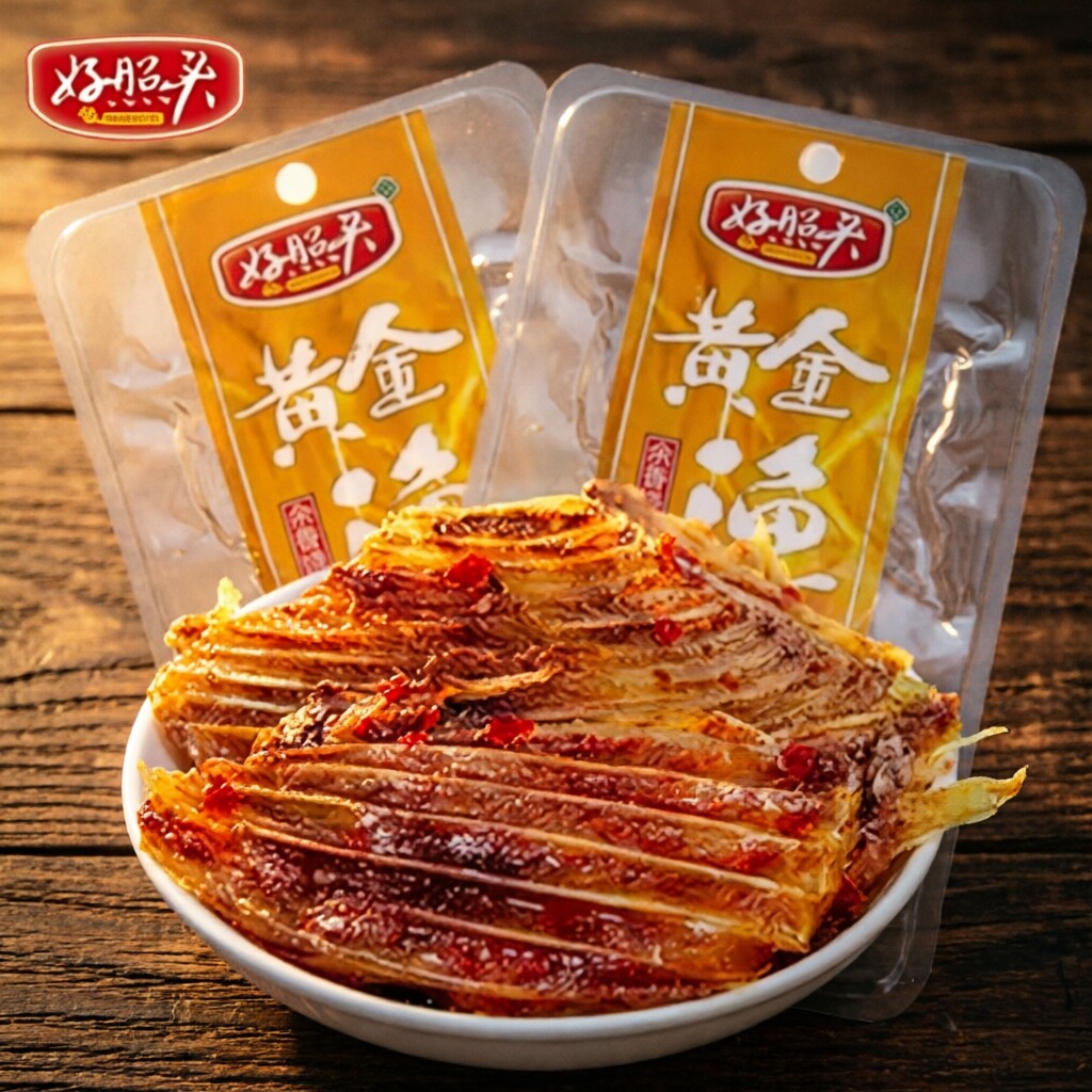 温火慢卤独特工艺精心制作黄金渔翅鱼刺鱼翅特产鱼排香辣味零食