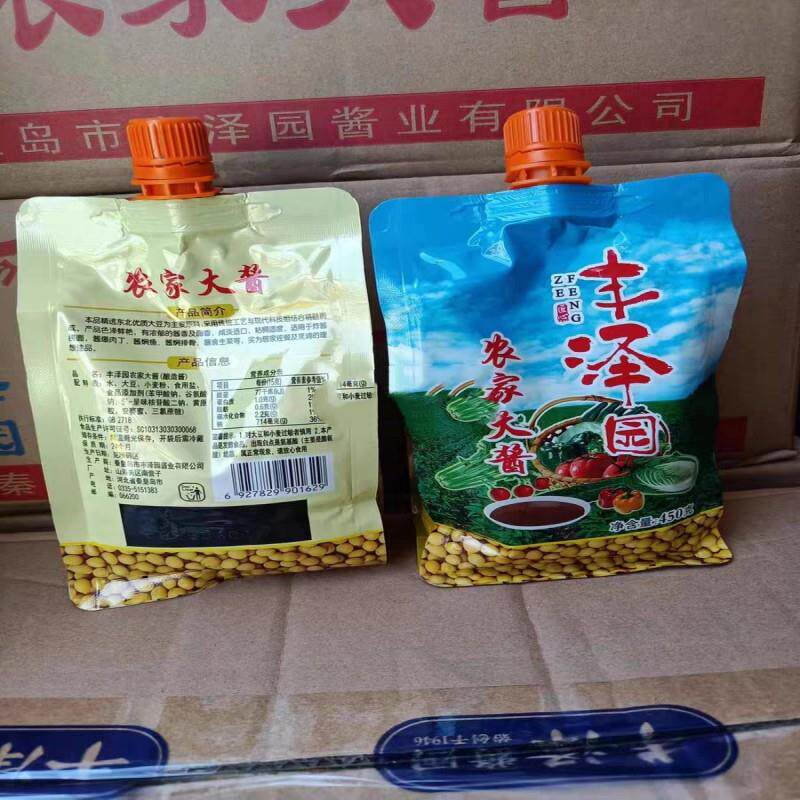450克拧嘴丰泽园农家大酱酿造酱东北特产农家特色酱料大酱蘸菜图片